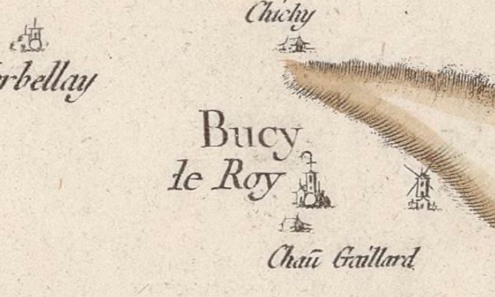 Bucy-le-Roy sur la carte de Cassini