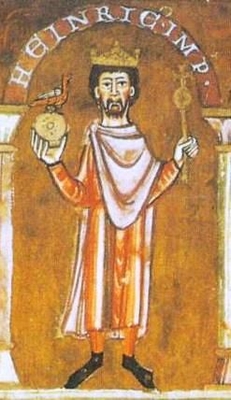 Miniature de l'empereur germanique Henri IV