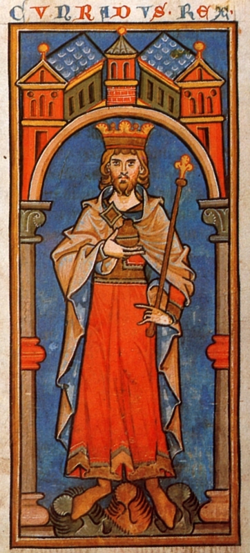 Miniature de l'empereur germanique Konrad III de Hohenstaufen