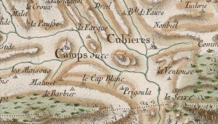 La Bastide sur la carte de Cassini