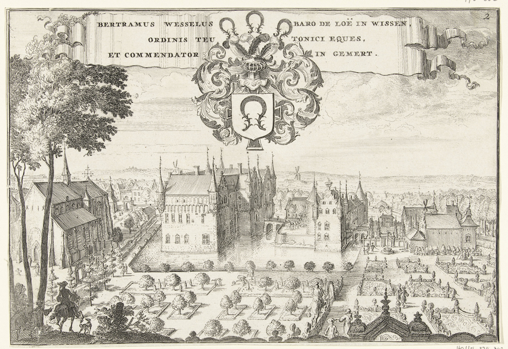 Dessin de la commanderie teutonique de Gemert d'après Romeyn de Hooghe, 1700