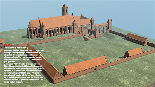 Reconstitiution du château de Kwidzyn en 3d