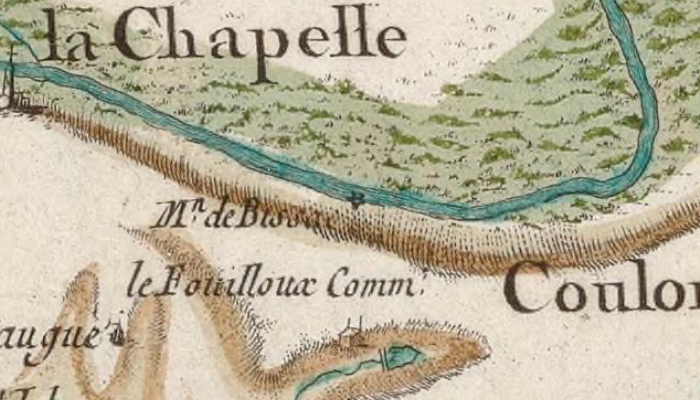 Le Fouilloux sur la carte de Cassini