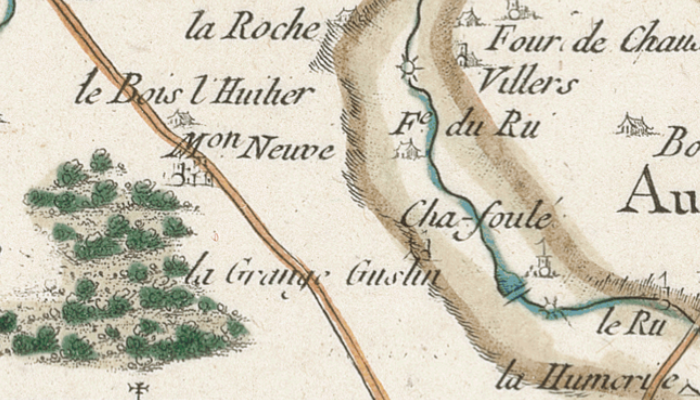 Maisonneuve sur la carte de Cassini