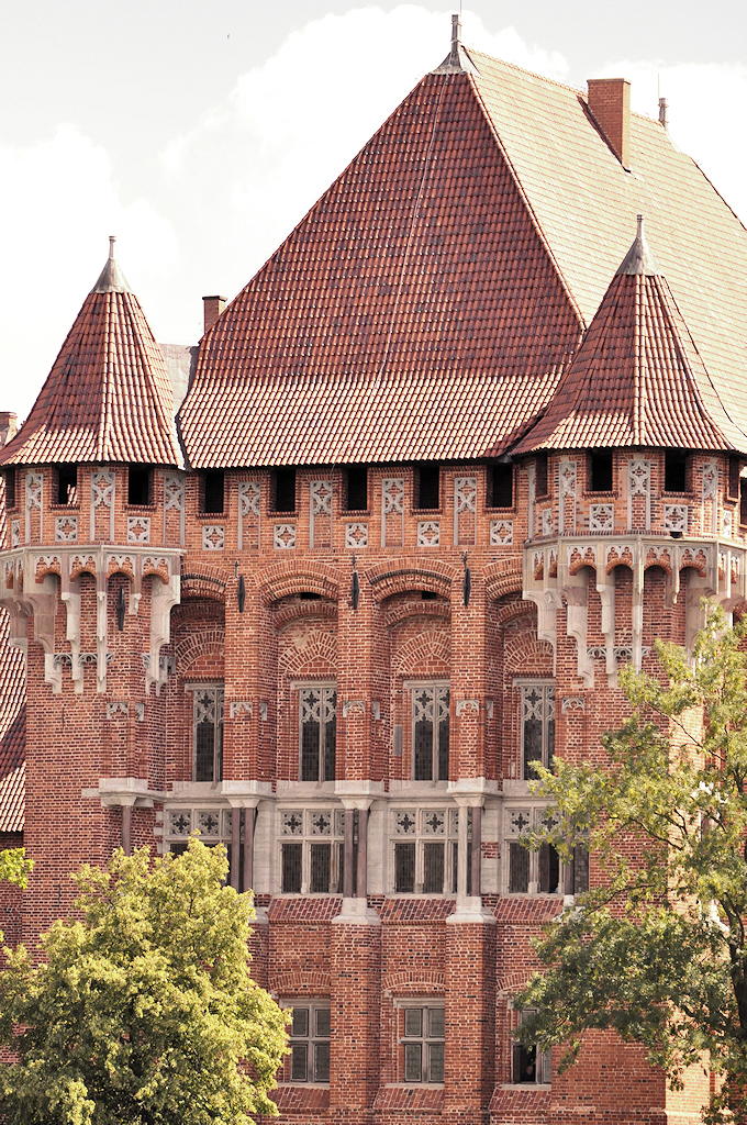 Le palais des Grands Maîtres vu de l'autre rive de la Nogat