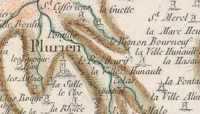 Plurien sur la carte de Cassini