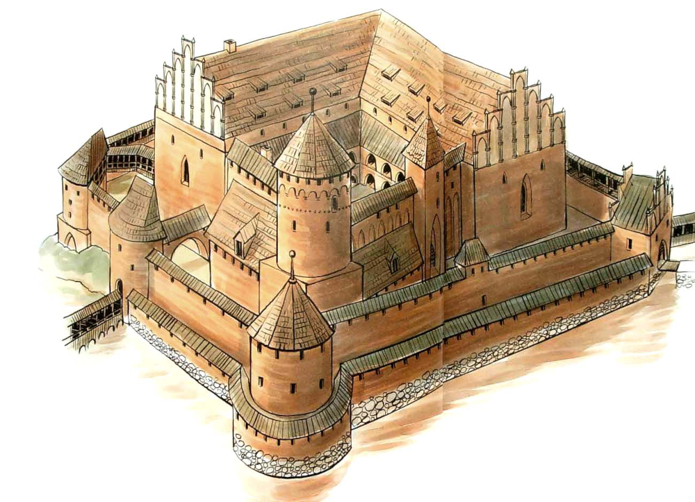 Représentation du Château Teutonique de Reszel (Rössel)