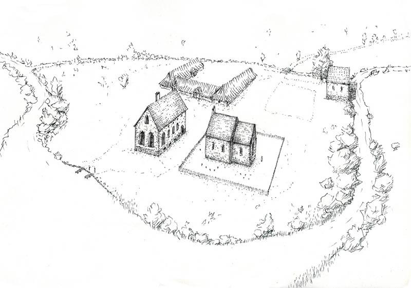 croquis de l'implantation de la commanderie - http://www.templariusze.org