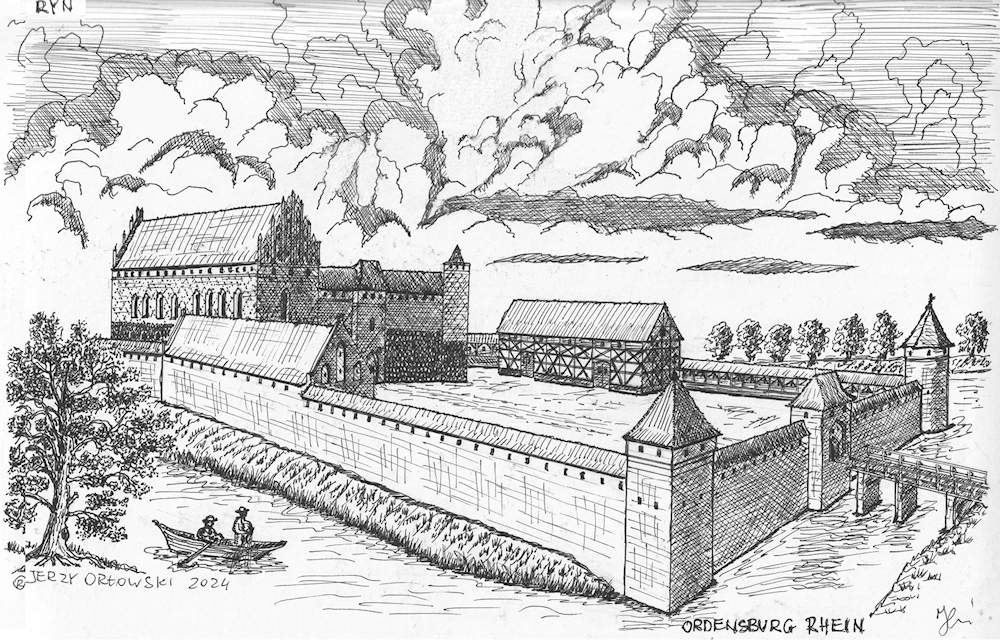 Représentation du Château Teutonique de Ryn (Rhein)