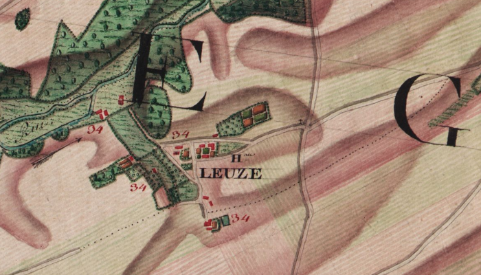 Somme-Leuze sur la carte de Ferraris