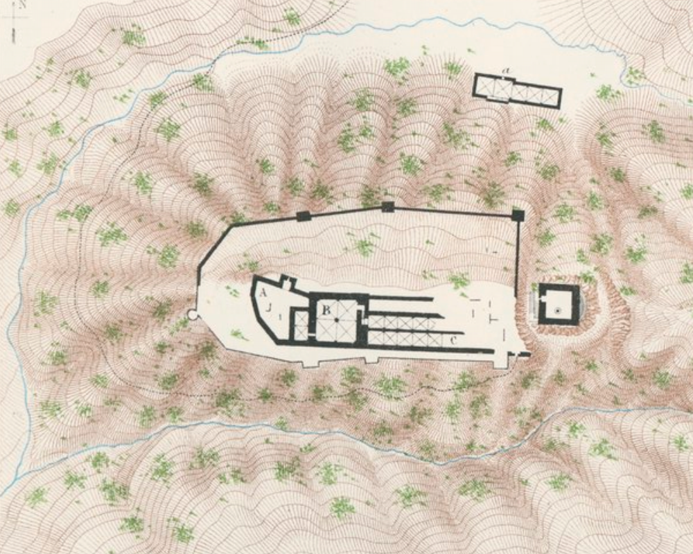 Plan de la Forteresse Teutonique de Starkenberg (Château Montfort)