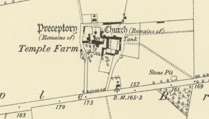 L'emplacement de la maison de Temple Bruer